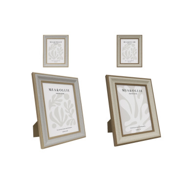 Set 2 Photo Frame Sandy '6x8in' Assort 20cm