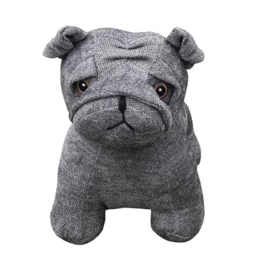 Grey French Bulldog Door Stopper 23cm