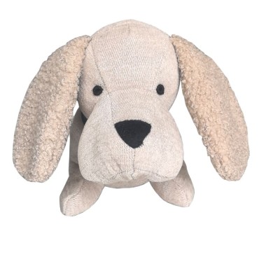 Beige Fabric Dachshund Door Stopper 38cm