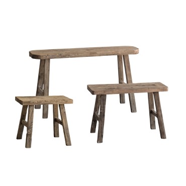 Set 3 Vintage Outdoor Kusina Bench 45cm