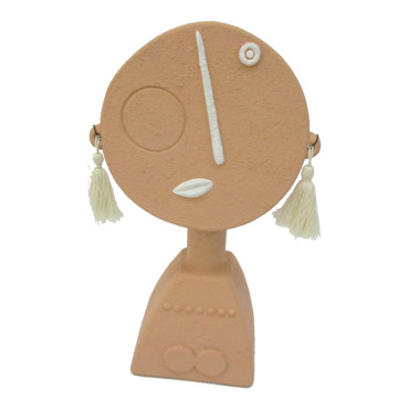 Contemporary Coral Tribal Lady 27cm