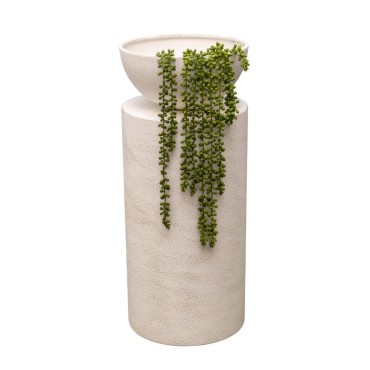 Feature Round Pillar w Planter 70cm