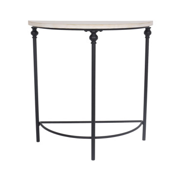 Lorette French Half Round Console Table 80cm