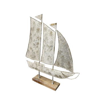Distressed Finish Sail Boat Ornament 56cm