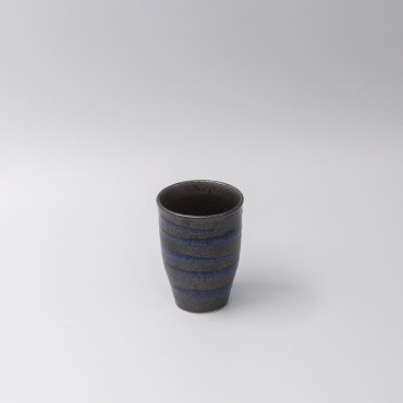 Sushi Mug 300ml Bright Blue Spiral On Black Design