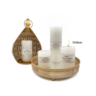 bulk 36 Unscented White Pillar Candle 335G 10cm
