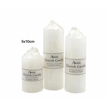 bulk 36 Unscented White Church Candle 150G 10cm