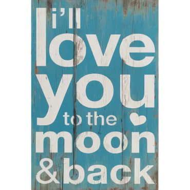 Moon & Back Wall Art 20x30cm