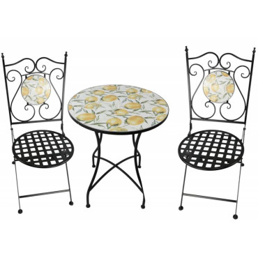 Lemonade 3pc Outdoor Table & Chairs Setting