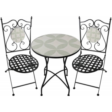 Urban Mosaic 3pc Outdoor Table & Chairs Setting