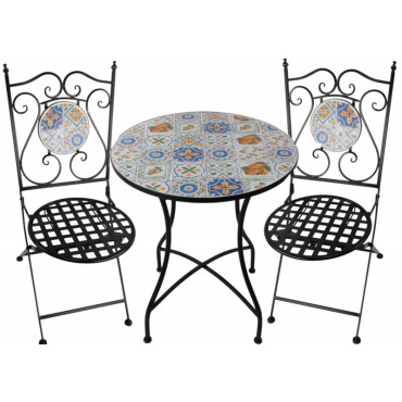 Zen Enclave 3pc Outdoor Table & Chairs Setting