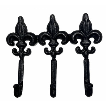 Fleur 3 Hook Metal 21x18cm