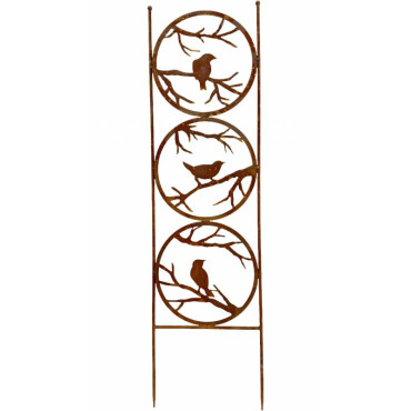 Garden Birds Stake Wall Art 97cm