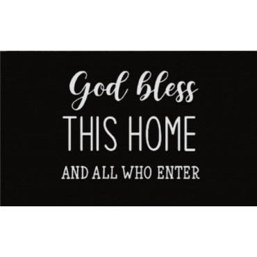 God Bless This Home Doormat Door Mat 60cm