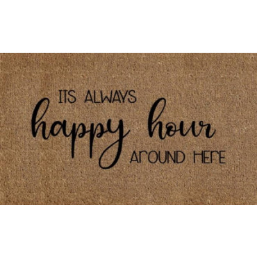 Happy Hour Doormat Door Mat 60cm