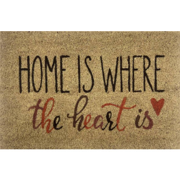 Home Is Where The Heart Is Doormat 60x2cm