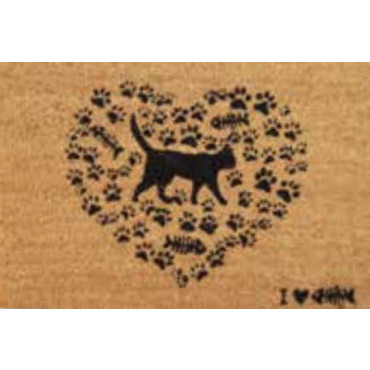 Cat Love Doormat Door Mat 60cm