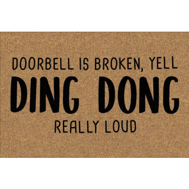 Doorbell Broken Doormat 60x40cm