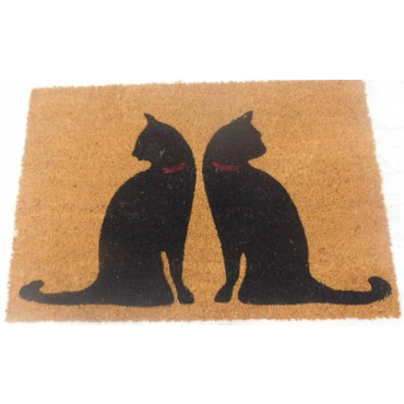 Red Collar Kitty Doormat 60x40cm