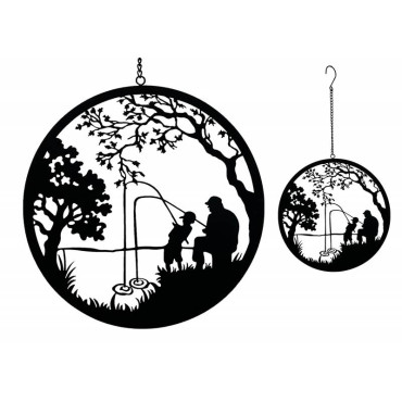 Father & Son Fishing Wall Art 56cm