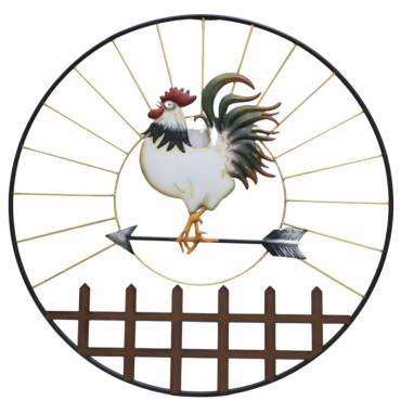 Set 2 Richard Rooster Metal Wall Art 81x71cm