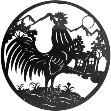 Big Rooster Wall Art 40x40cm