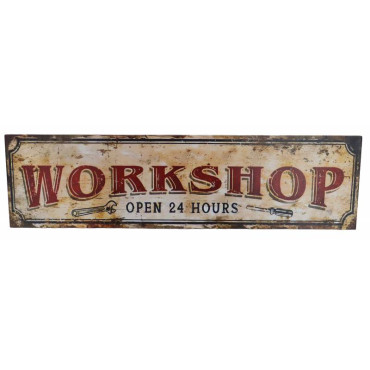 Workshop Metal Sign 76x21cm
