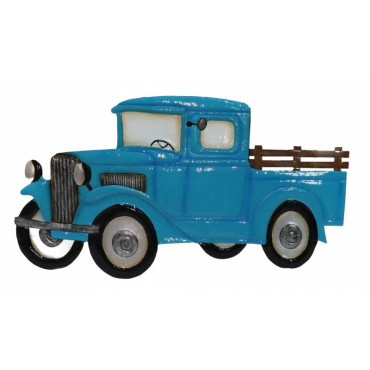 Blue Truck Metal Wall Art 70x40cm