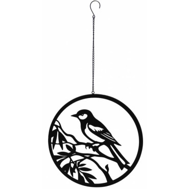 Hanging Birdie Metal Wall Art 40x77cm