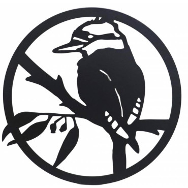 Round Kookaburra Metal Wall Art 60cm