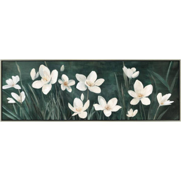 Blooming Flower Framed Artwork 150x50cm