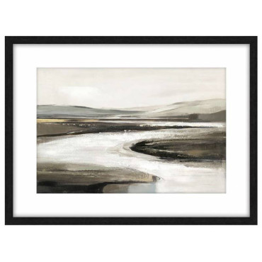 By The River Artwork Framed W Glass Front 60x80cm