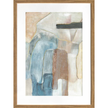 Flinders Abstract Artwork Framed W Glass Front 60x80cm
