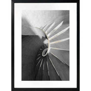 Stairway Artwork Framed W Glass Front 60x80cm