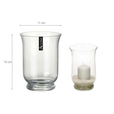 bulk 24 Hurricane Glass Vase 15cm