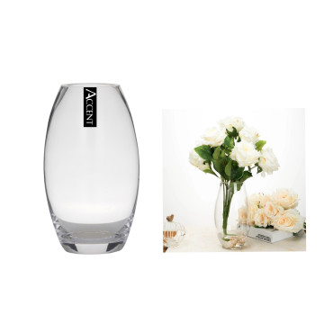 bulk 6 Round Belly Glass Vase Flower 31cm