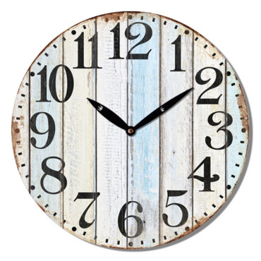 Rustic Round Wall Clock 28cm
