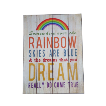 Somewhere Over The Rainbow Metal Wall Art 40cm