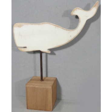 Whale on Block Figurine 43cm
