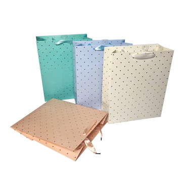 bulk 24 Xlarge Foil Dot Gift Bag Assort 43cm