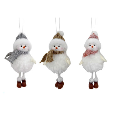 bulk 24 Xmas Hanging Showman W Scarf Deco Assort 19cm