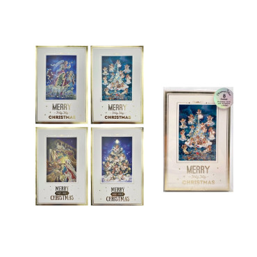 bulk 384 Xmas Cards Foiled Assort Decoration