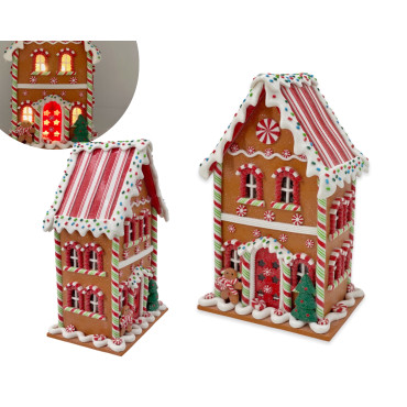 bulk 2 Christmas Mr Gingerbread House Led 31cm