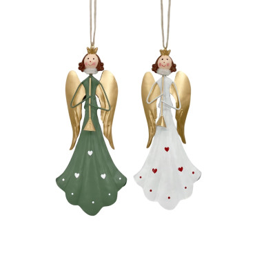 bulk 12 Xmas Metal Angel Hanging Assort 20cm
