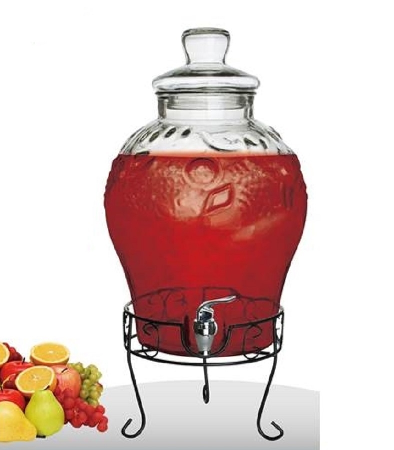 10lt Glass Drink Dispenser W Stand Tap Beverage Party Cafe Metal 29x50cm - Glass Beverage Dispenser Australia 10lt Glass Drink Dispenser W Stand Tap Beverage Party Cafe Metal 29x50cm - Glass Beverage Dispenser Australia
