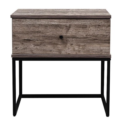 Morena Bedside Table W 1 Drawer Lamp Bed Side Unit Nightstand